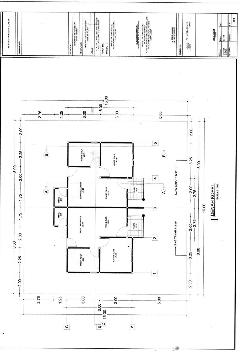 foto denah rumah tipe 36 perumahan PADEE RESIDENCE