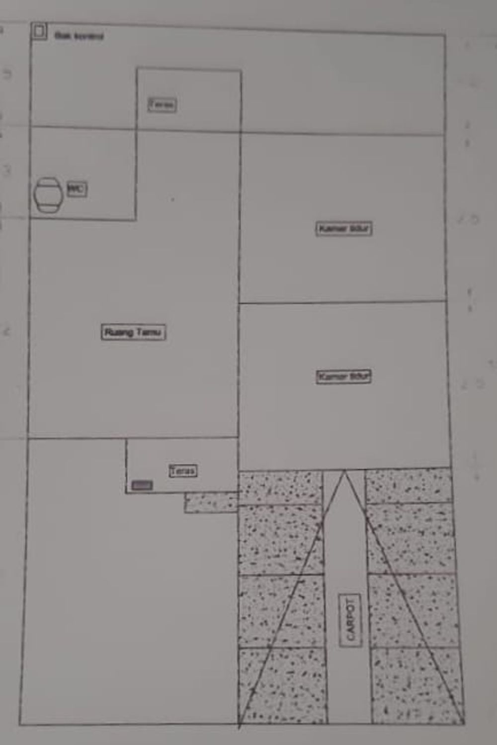 foto denah rumah tipe 30/60 perumahan CITRA SUKAMENAK
