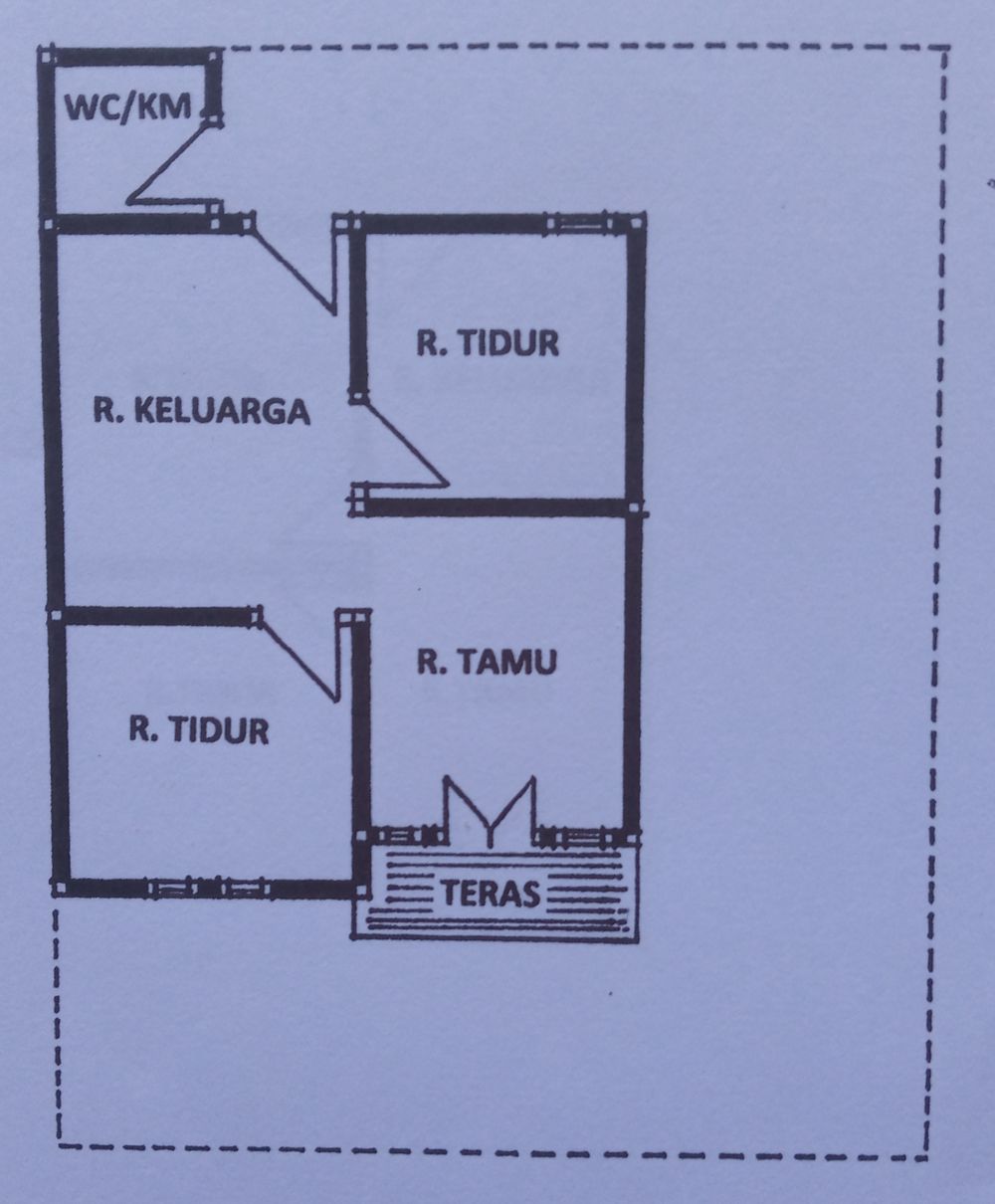 foto denah rumah tipe Komersil perumahan Griya Sekar Asri 2