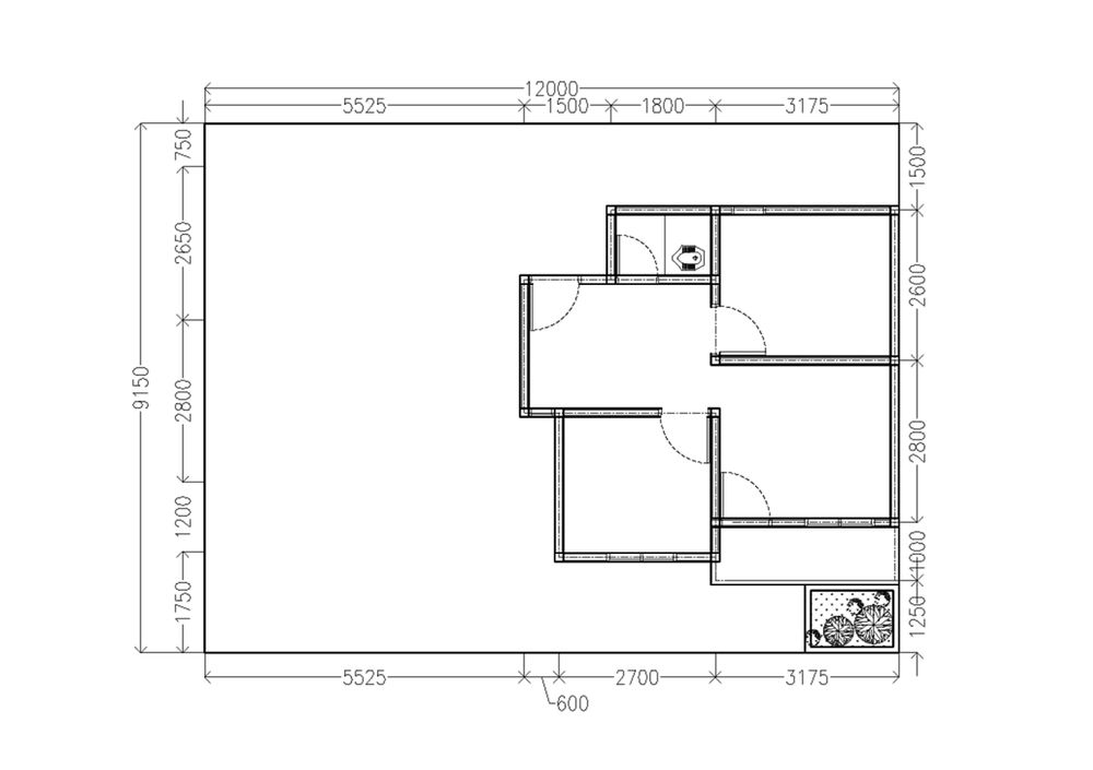 foto denah rumah tipe 36/114 perumahan Mulia indah residence