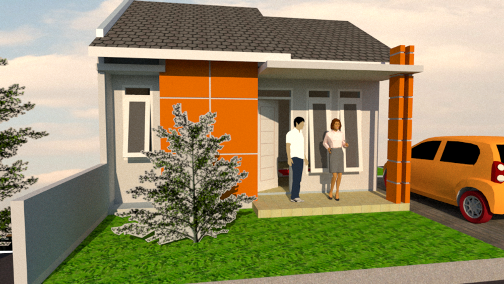 foto denah rumah tipe 36 perumahan Sri Purnama Residence