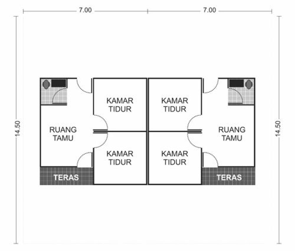 foto denah rumah tipe 36/98 perumahan PERUMAHAN BINTANG CEMERLANG