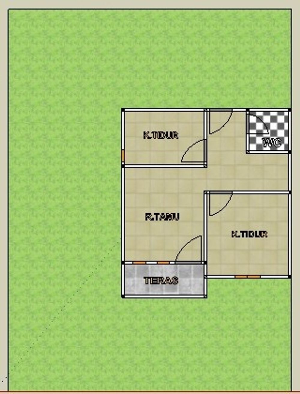 foto denah rumah tipe 36 perumahan Griya Mentaya