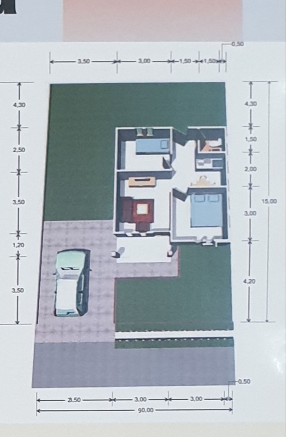 foto denah rumah tipe 36 perumahan Green permata 2