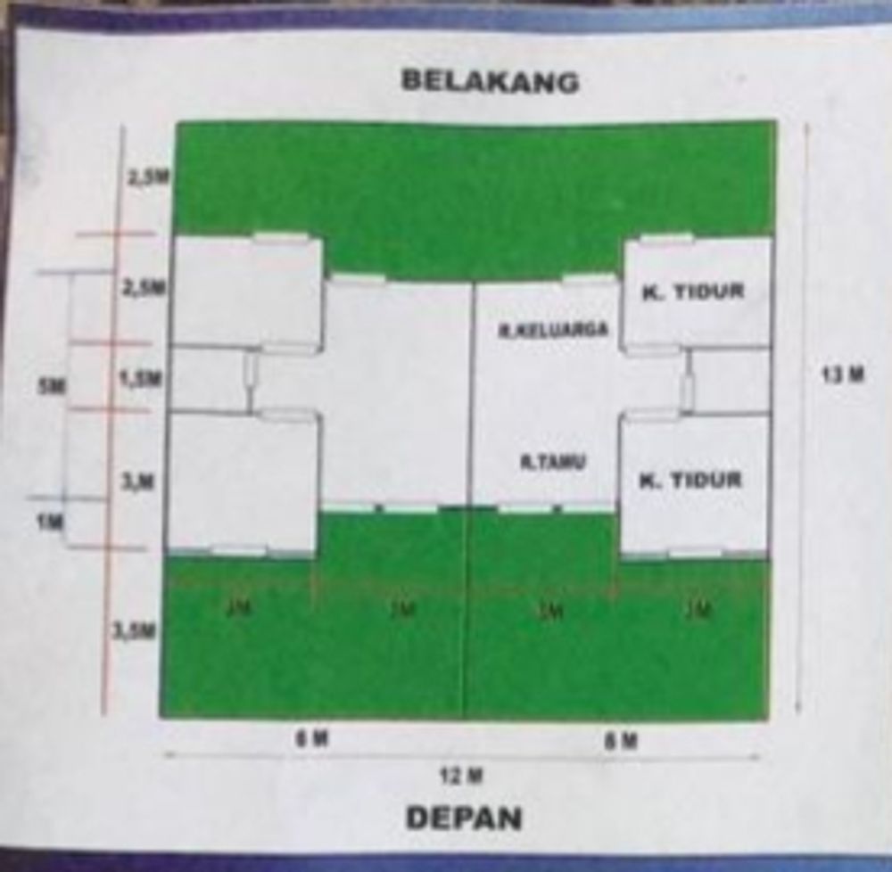 foto denah rumah tipe 36/78 perumahan Alfatih Residence