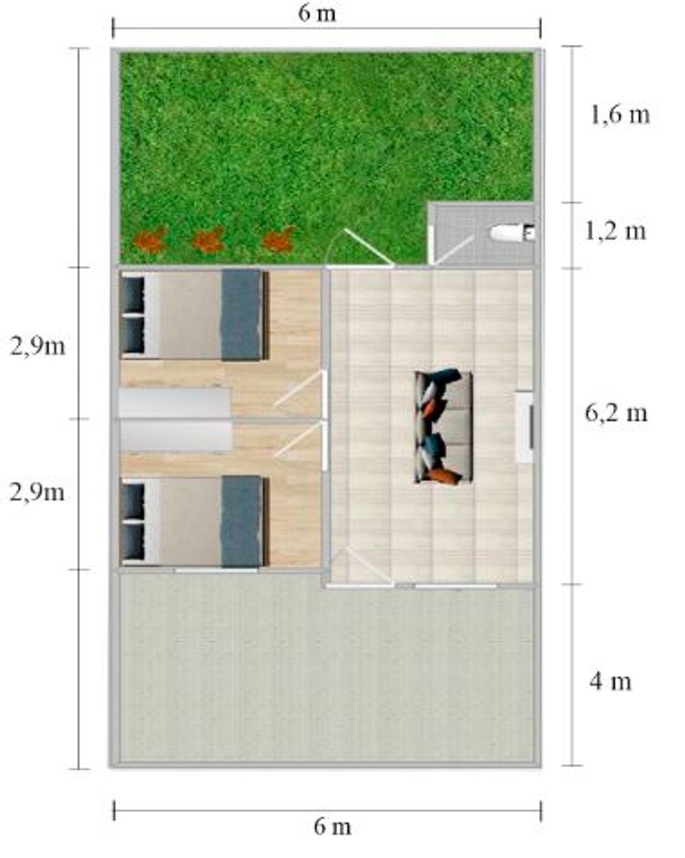 foto denah rumah tipe 36 perumahan Griya Tanjung Asri 2