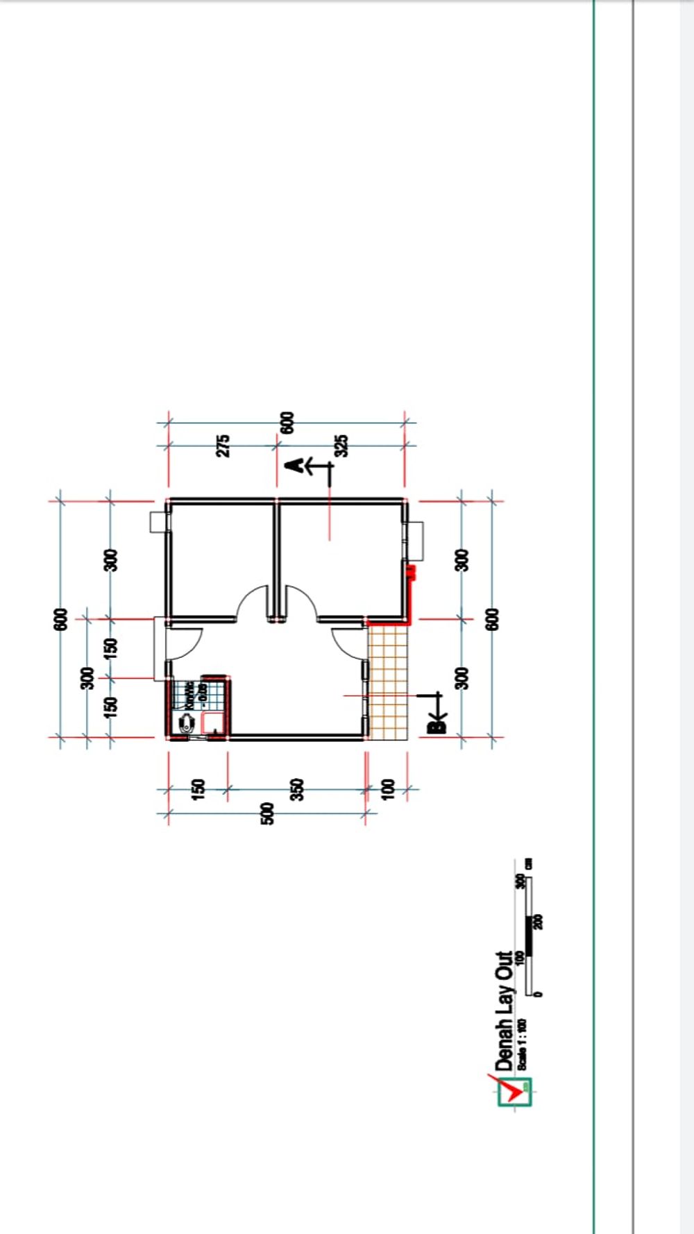 foto denah rumah tipe T.36 perumahan Permata sebakul residence