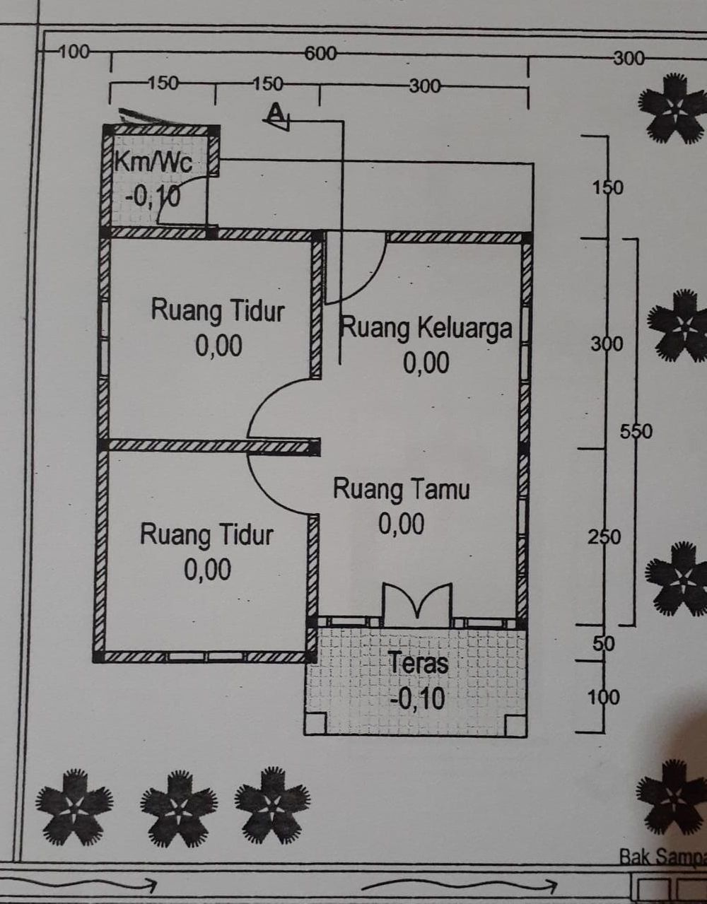 foto denah rumah tipe 36 perumahan Magnolia Danowudu