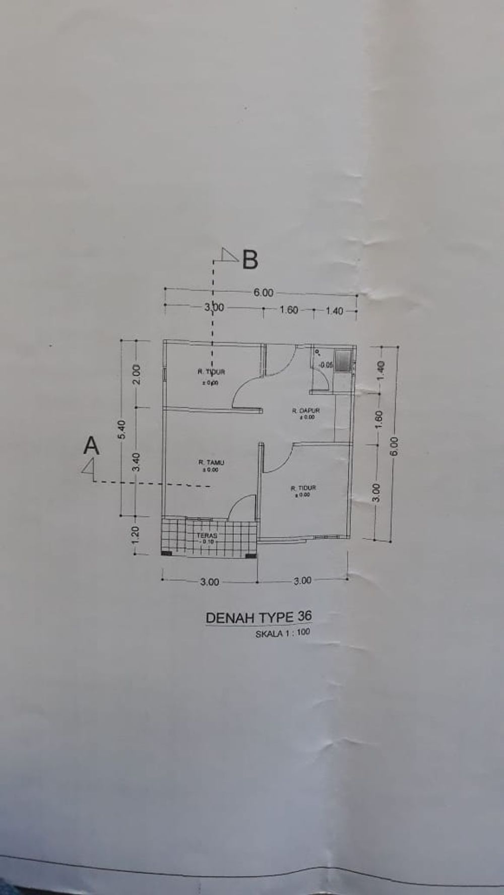 foto denah rumah tipe 36 perumahan RENGAS PERMAI