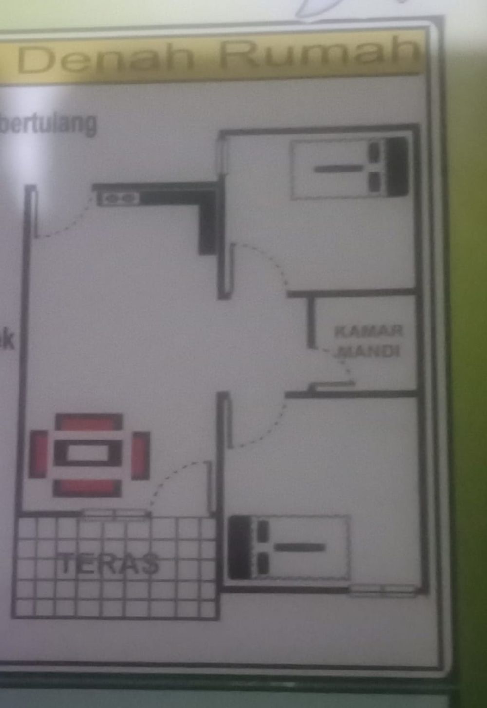 foto denah rumah tipe 36 perumahan Edelweiss Regency 1