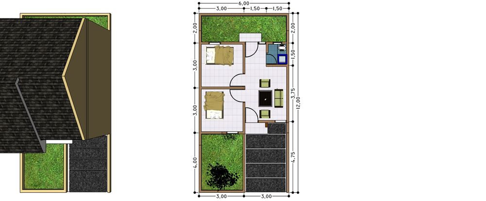 foto denah rumah tipe A perumahan Talagasari Residence