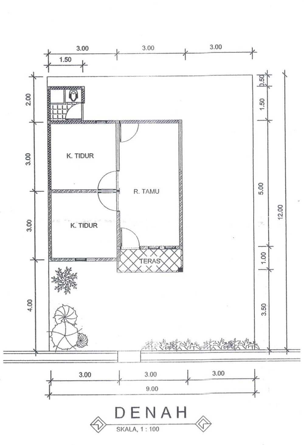 foto denah rumah tipe 36/108m2 perumahan Perumahan Alesha 2