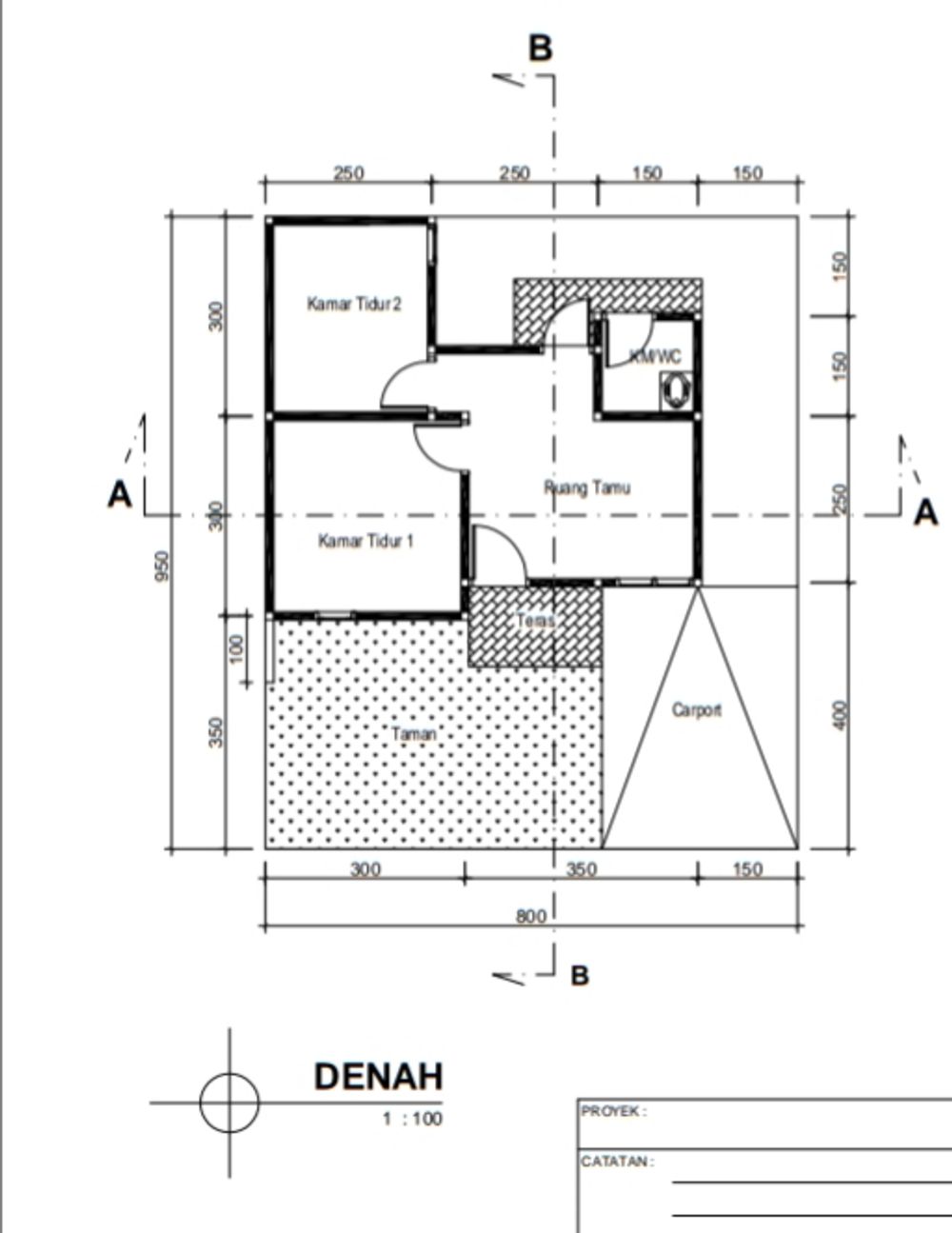 foto denah rumah tipe 36 perumahan Perumahan Hasna Village
