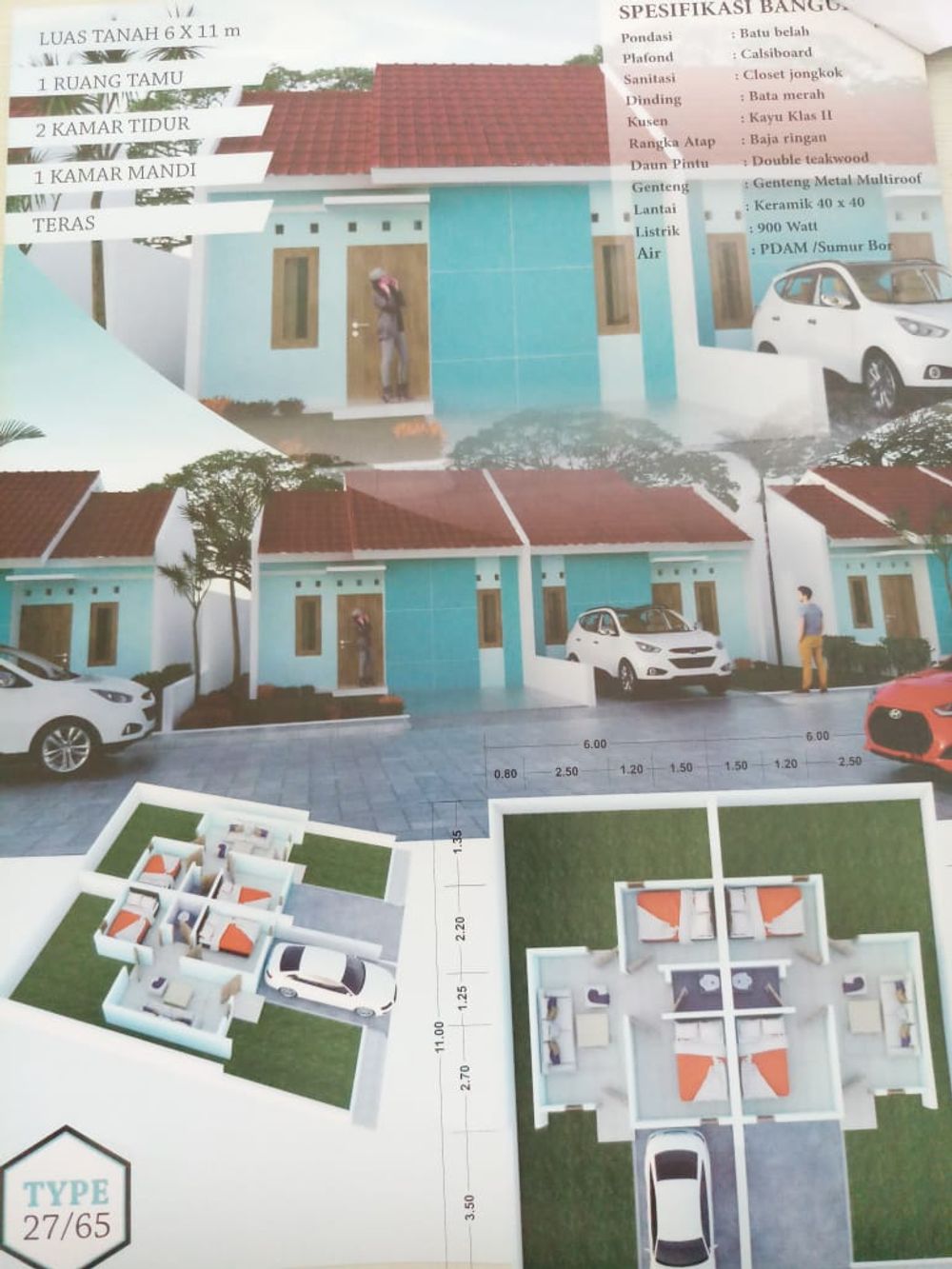 foto denah rumah tipe 27 perumahan GRAHA AS-SAMI II