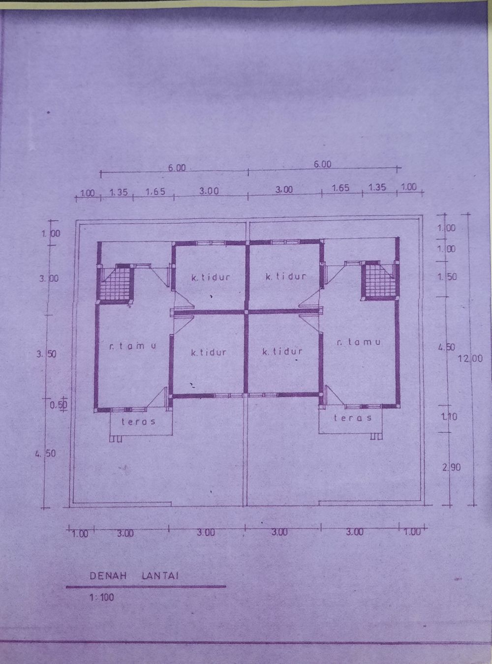 foto denah rumah tipe 36 perumahan Permata hijau permai III