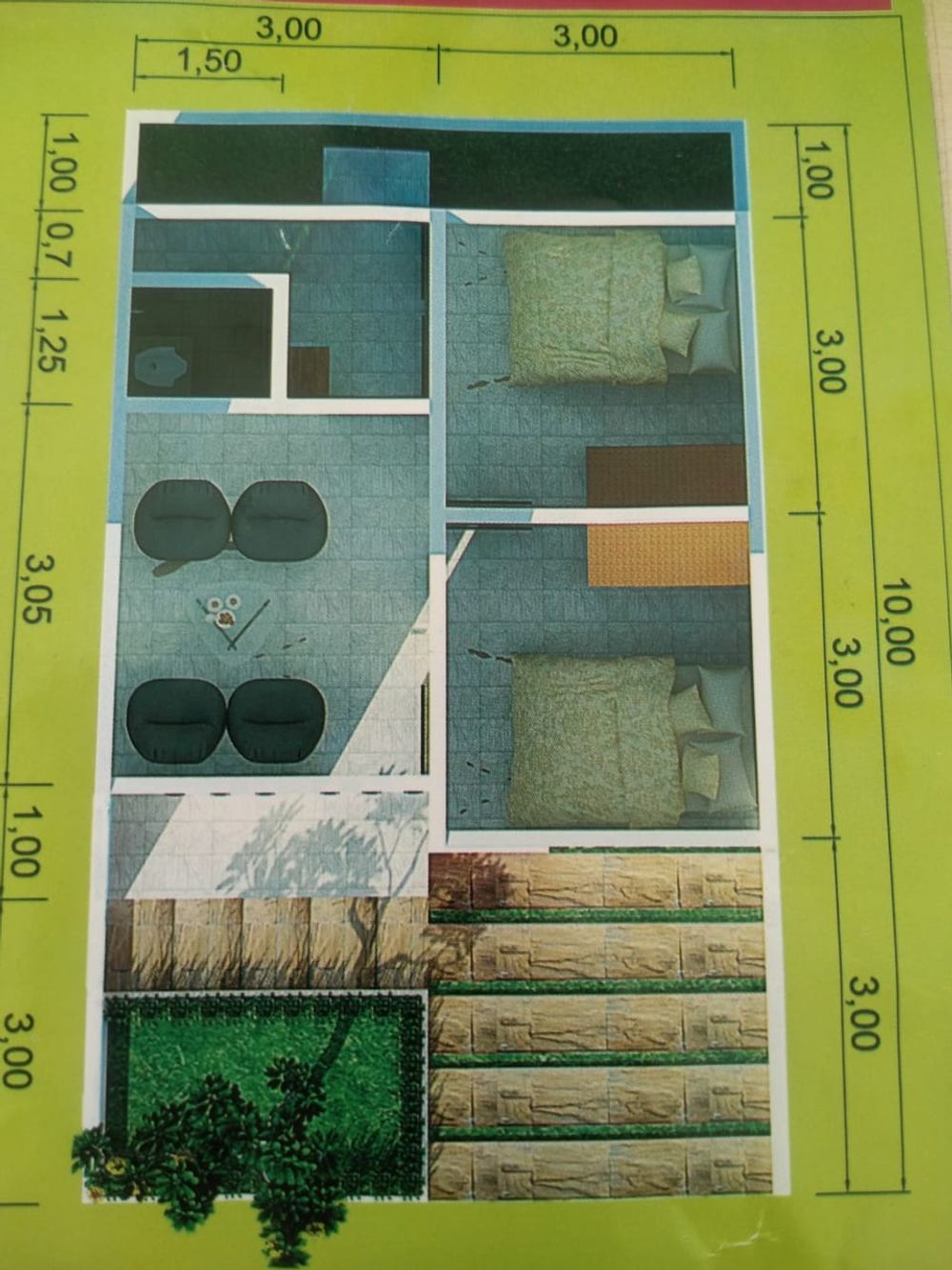 foto denah rumah tipe 36 perumahan Griya Beringin Residence II