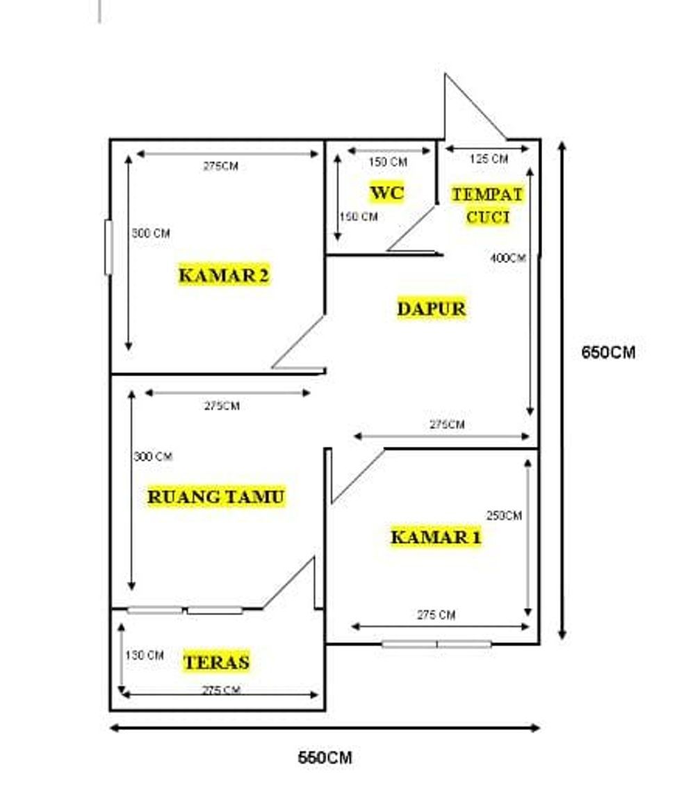 foto denah rumah tipe 36 perumahan CITRA MANDIRI RESIDENCE 20