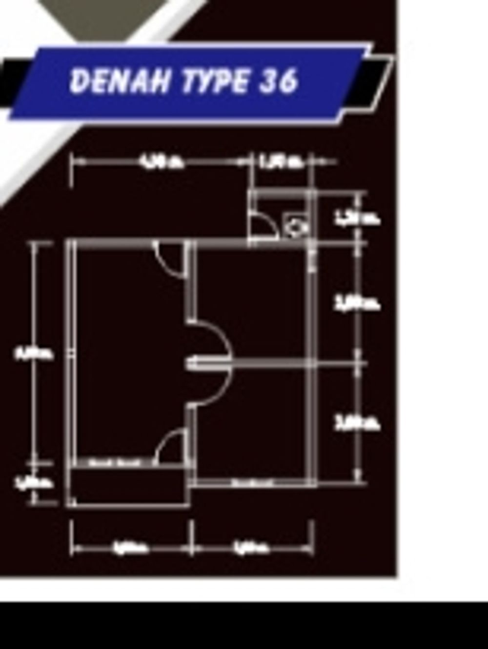 foto denah rumah tipe 36 perumahan PERUMAHAN KAMILA RESIDENCE