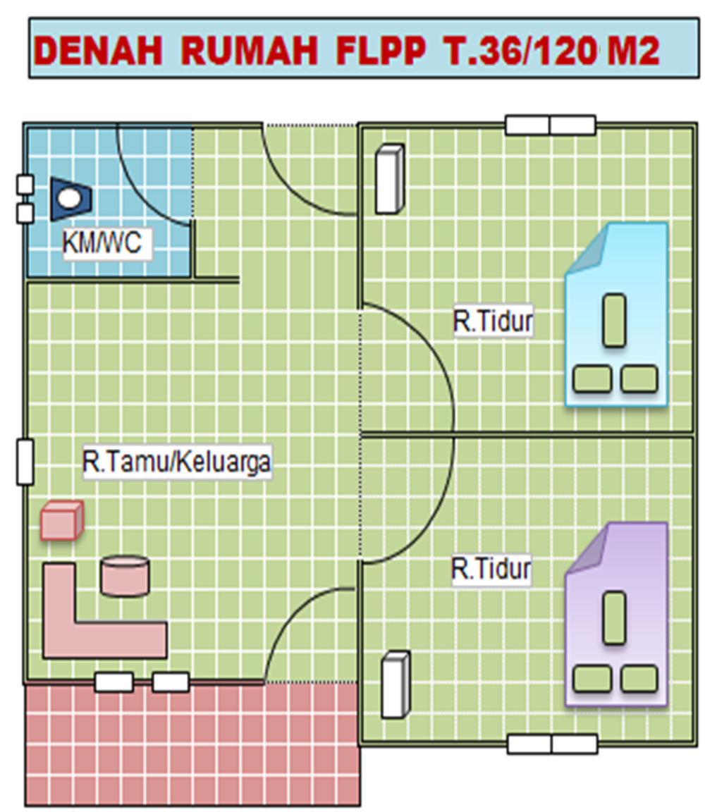 foto denah rumah tipe T-36/120-135 perumahan PONDOK MURAKATA PERMAI