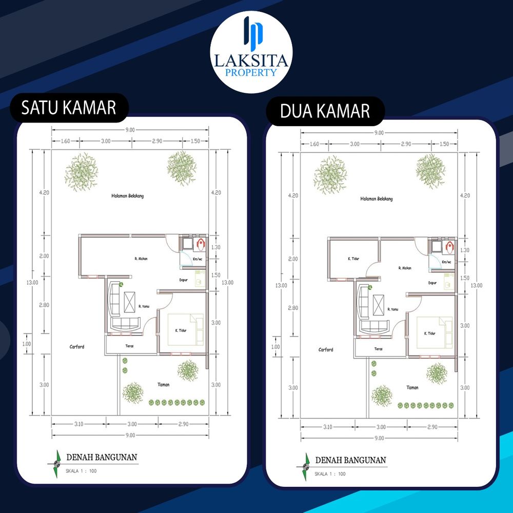 foto denah rumah tipe 36 perumahan LAKSITA RESIDENCE