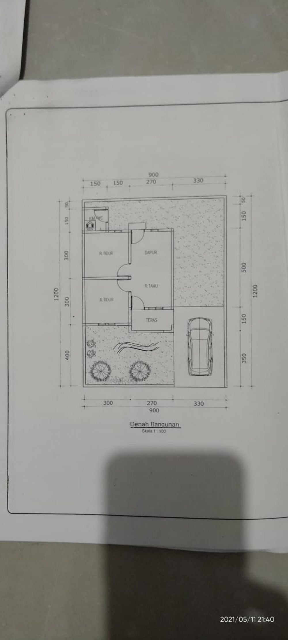 foto denah rumah tipe 36 perumahan Perumahan rizqy Mulya rengency 2