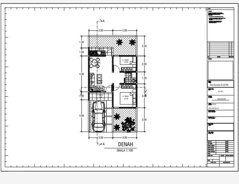 foto denah rumah tipe 36 perumahan Cluster  Taman Deli  Kencana