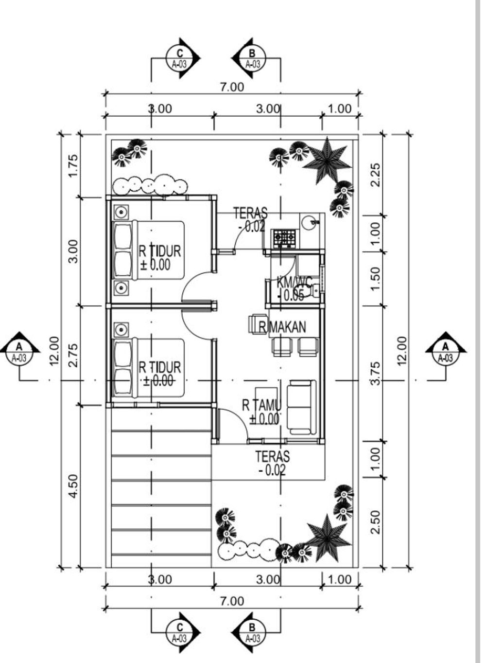 foto denah rumah tipe 36/84 perumahan permata hijau residence