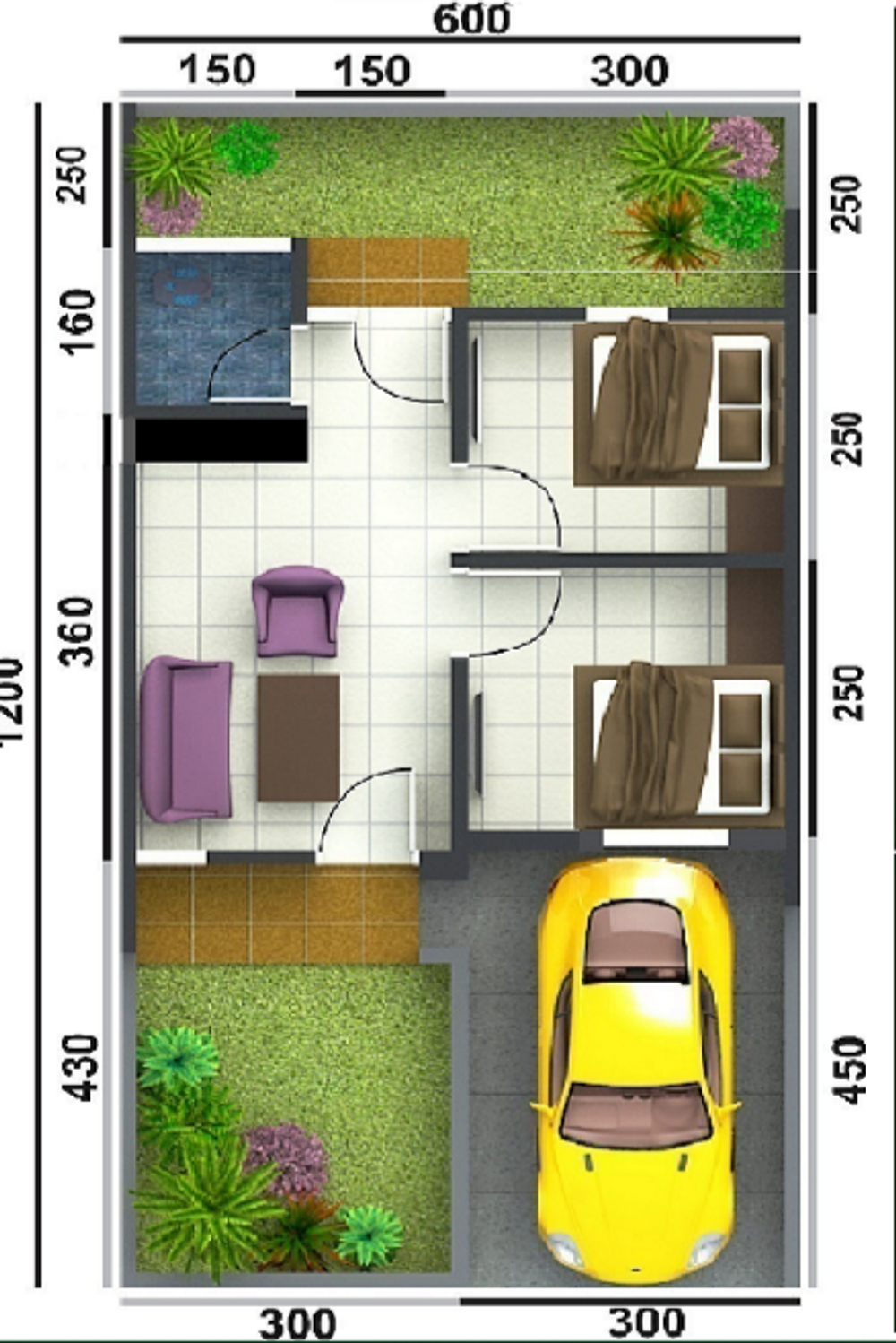 foto denah rumah tipe 32 perumahan PERMATA INDAH RESIDENCE