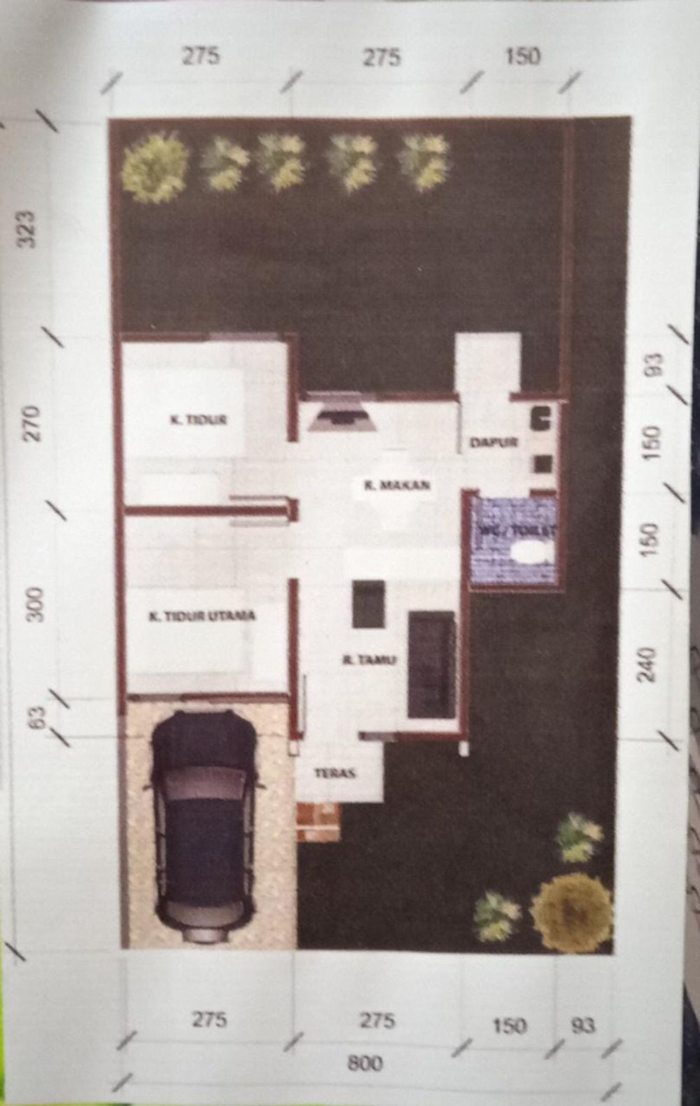 foto denah rumah tipe Subsidi perumahan MUTIARA REGENCY