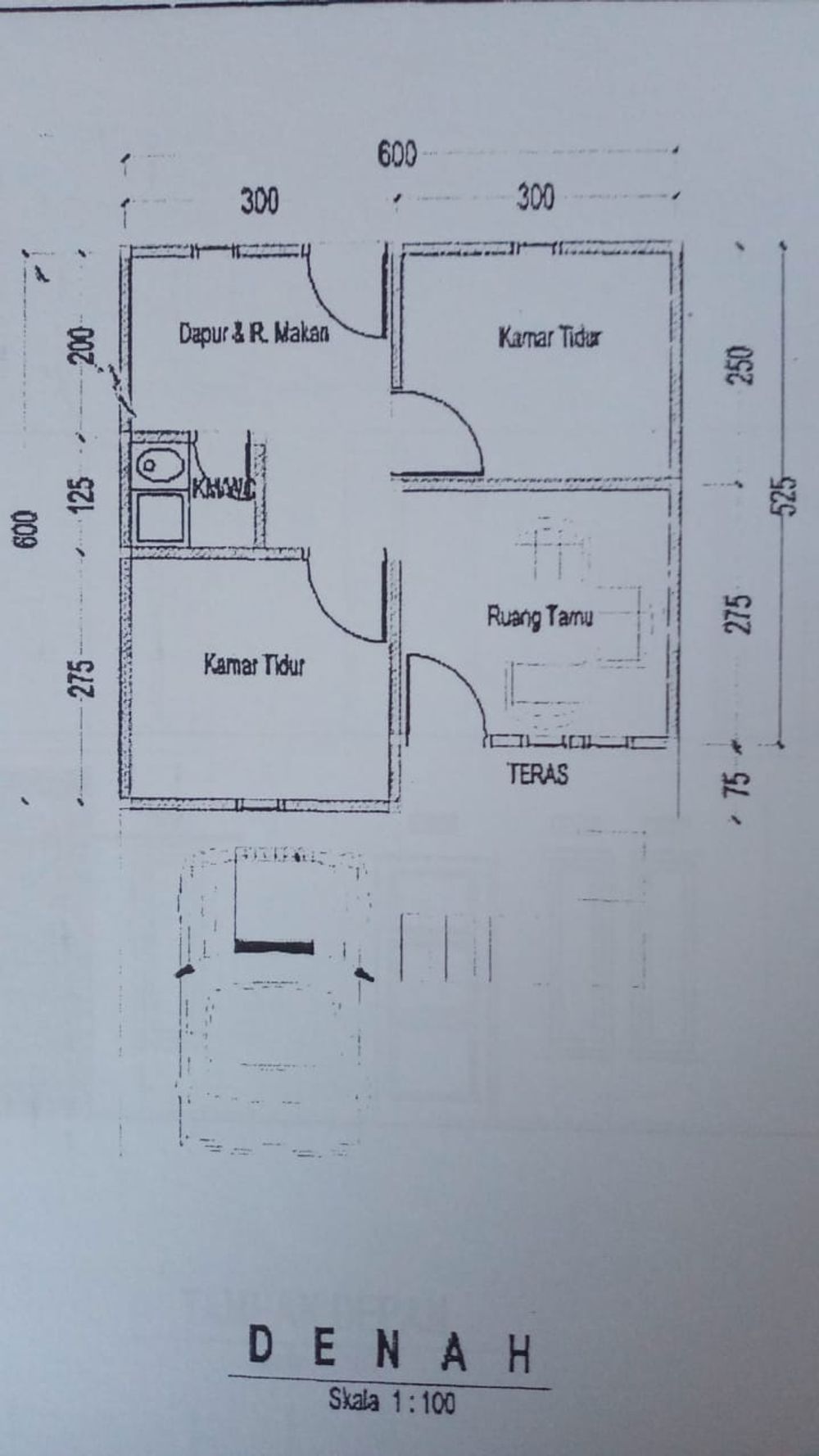 foto denah rumah tipe 36 perumahan EJUKHA RESIDENCE PERMAI TAHAP IV