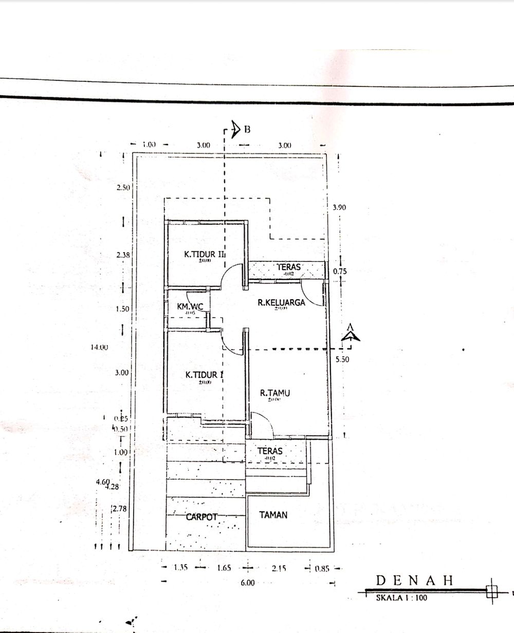 foto denah rumah tipe RHS 36 perumahan D'RICH ARASEL RESIDENCE