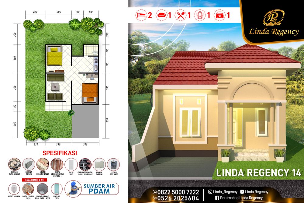 foto denah rumah tipe 36 FLPP perumahan LINDA REGENCY 14