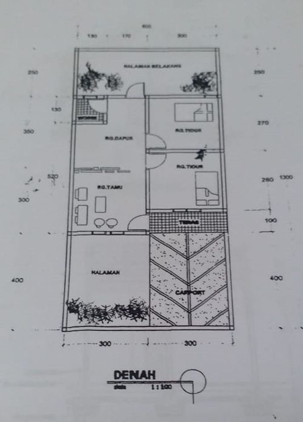foto denah rumah tipe 36 perumahan TO'LAURO GARDEN 2