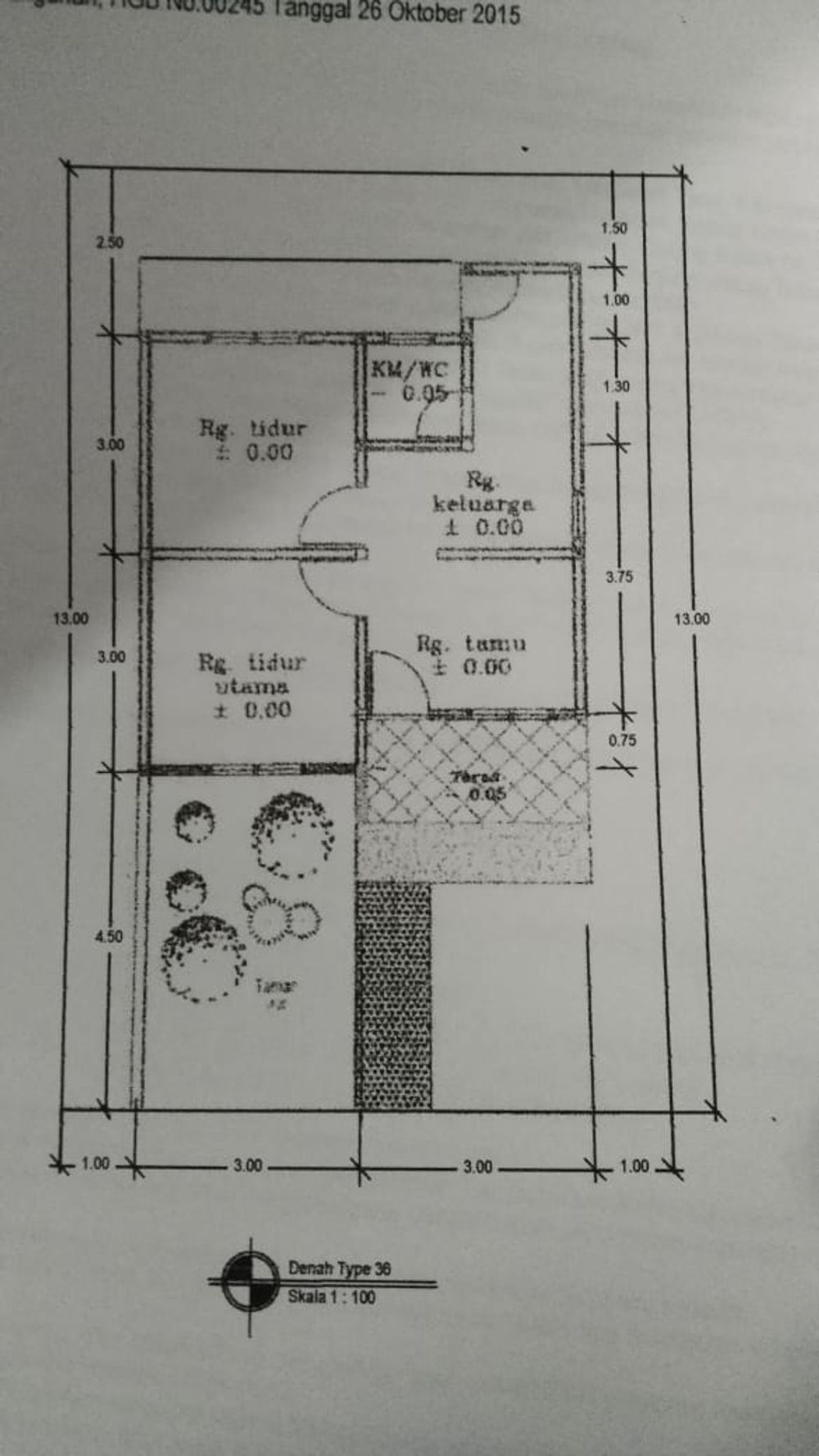 foto denah rumah tipe 36 perumahan Griya Bukit Baling