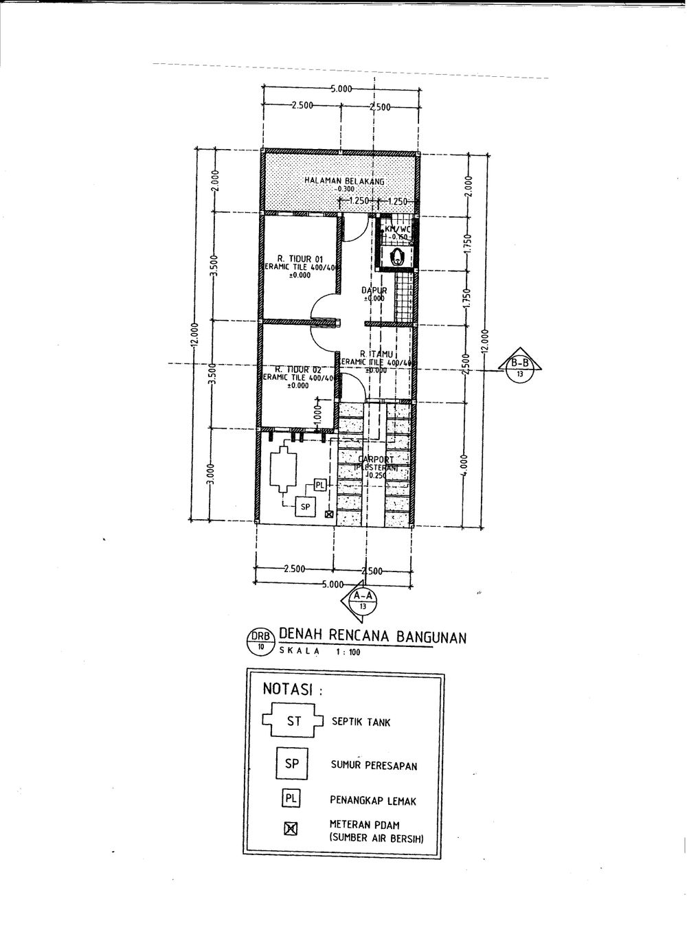 foto denah rumah tipe 32/60 perumahan PURI MANDIRI 4