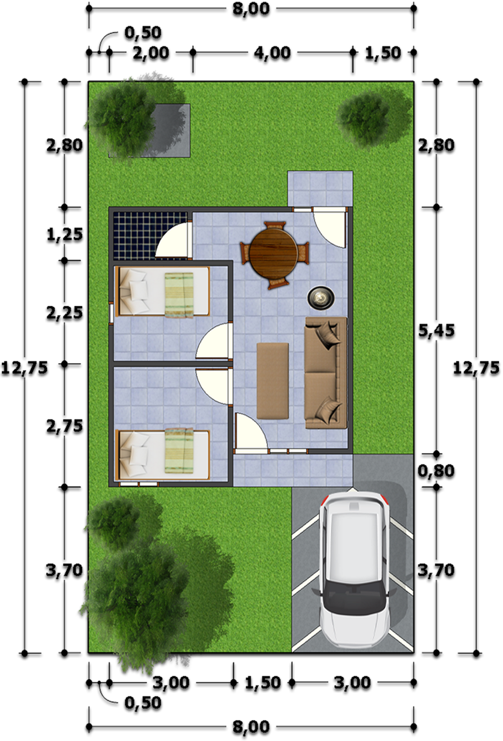 foto denah rumah tipe RS 36/102 perumahan RAZITTA GRIYA ASRI 3