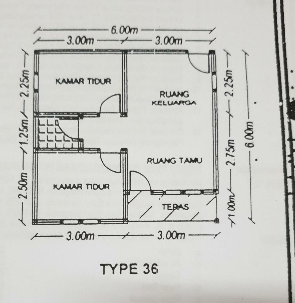 foto denah rumah tipe Subsidi perumahan PESONA MANDUHARA