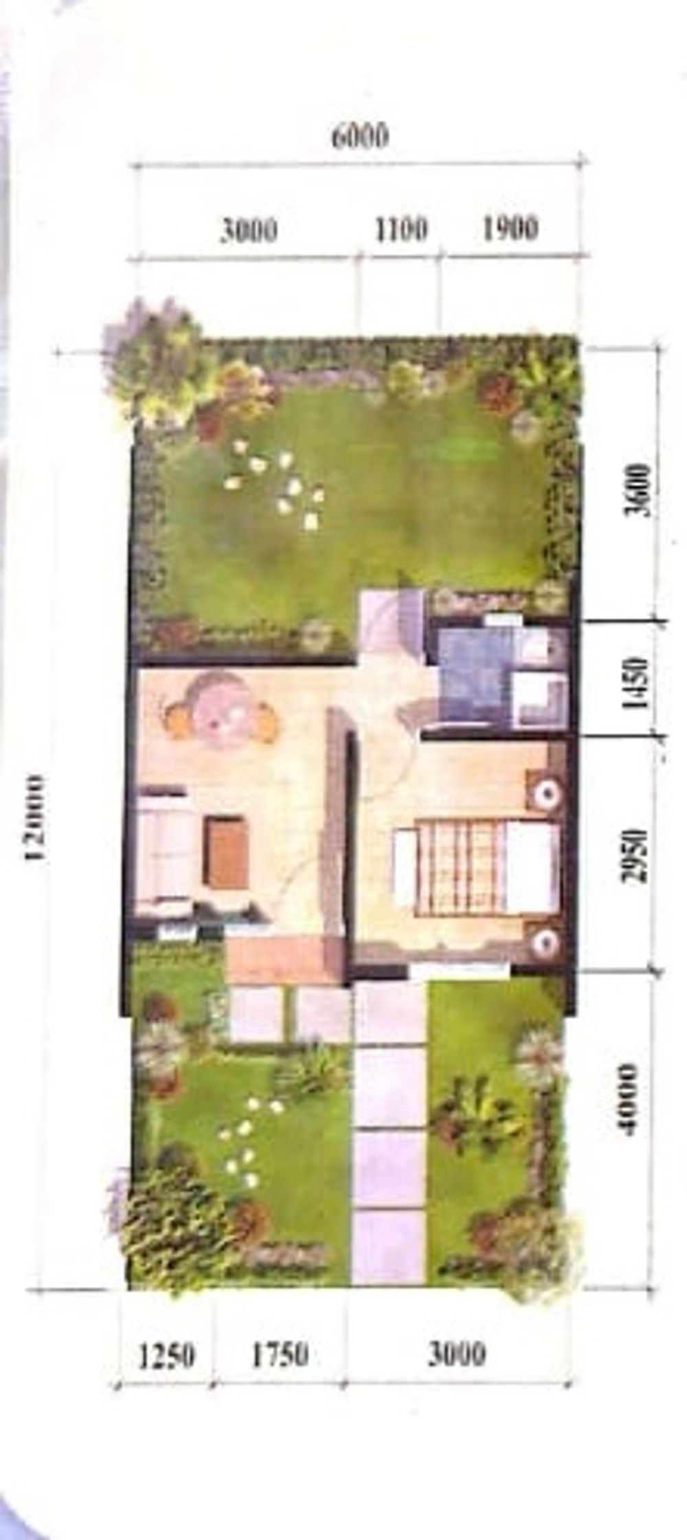 foto denah rumah tipe 23/72 perumahan KOTAMAS MARINA  