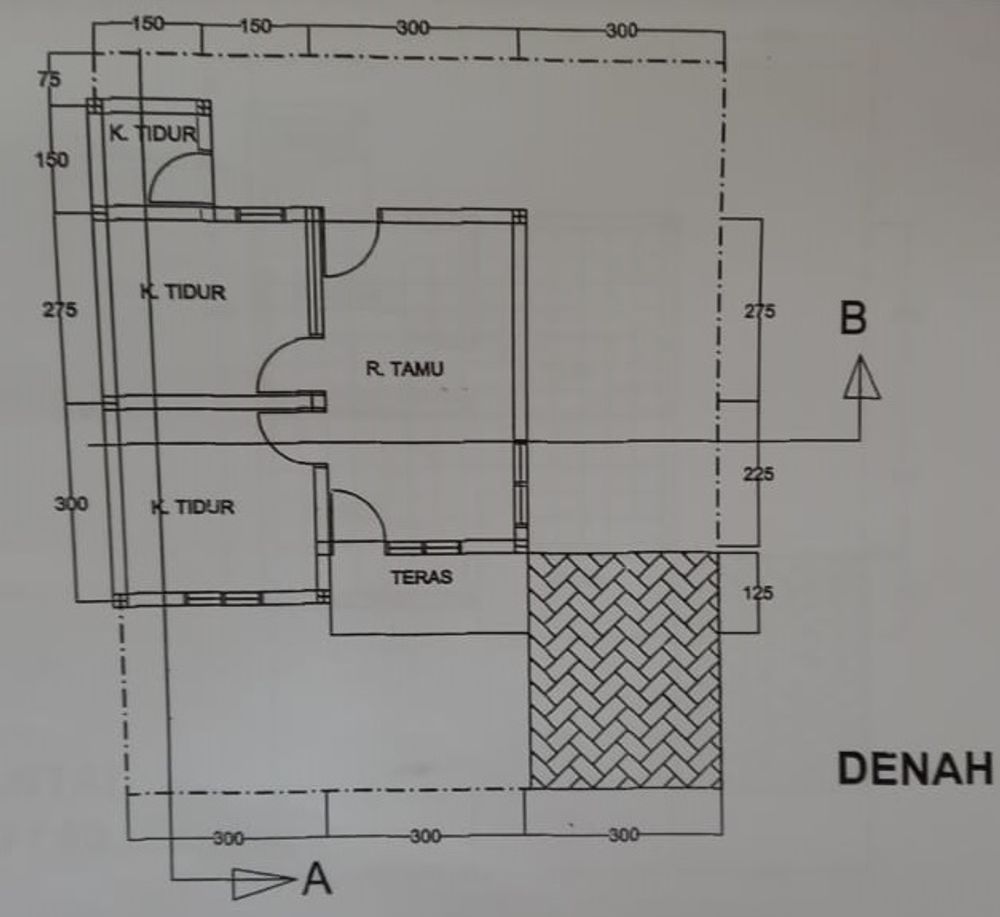 foto denah rumah tipe 36 perumahan GREEN RAKU PERMAI