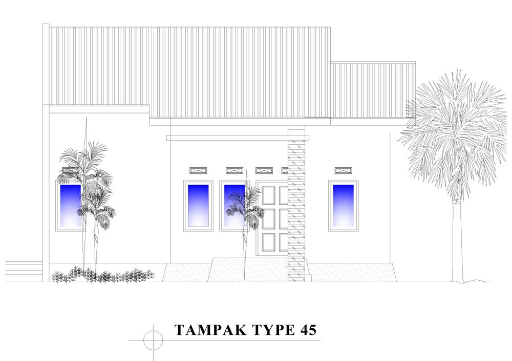 foto denah rumah tipe 45 perumahan FLOSINDO CENDANA TIMOR