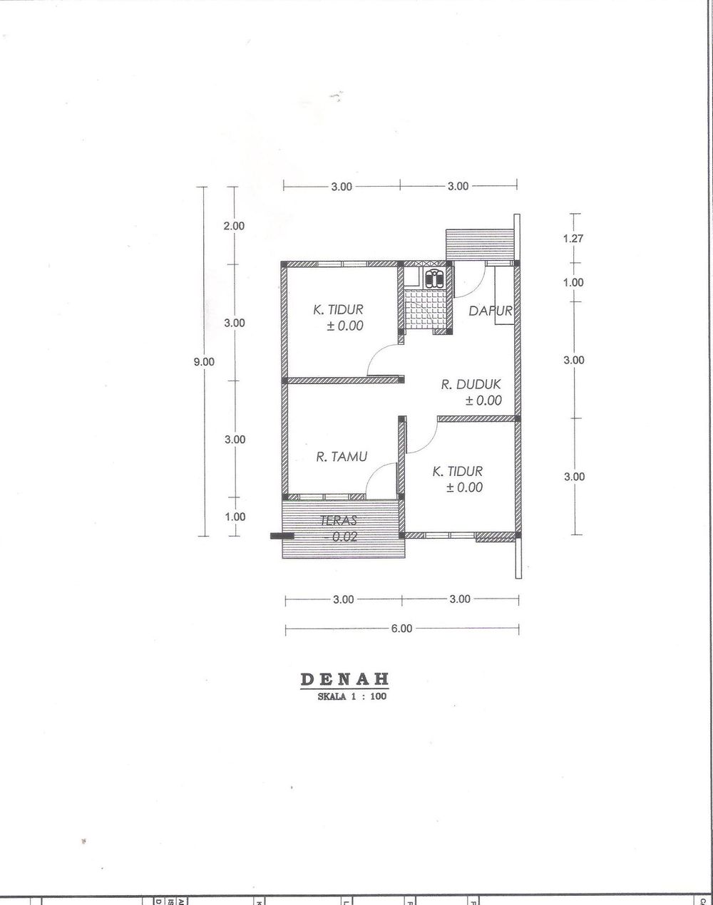 foto denah rumah tipe 48/126 perumahan Bukit Berbunga Residence