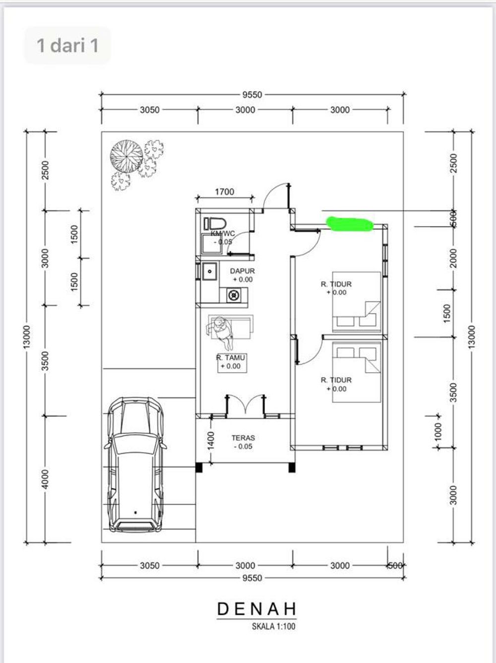 foto denah rumah tipe 36 perumahan Center House 2 Tahap 4 dan 5