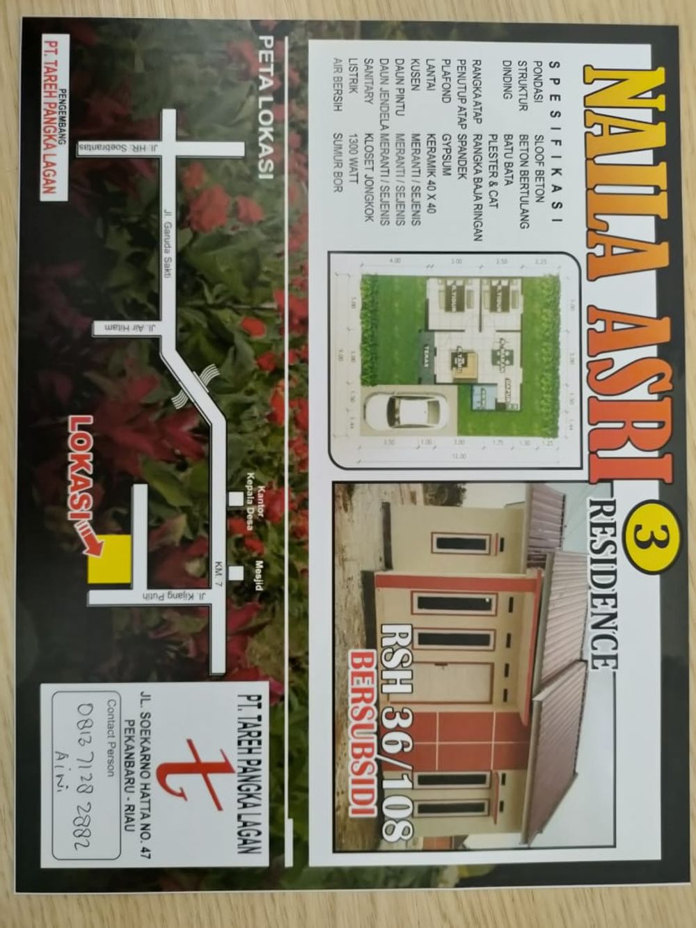 foto denah rumah tipe Subsidi perumahan NAILA ASRI RESIDENCE 3