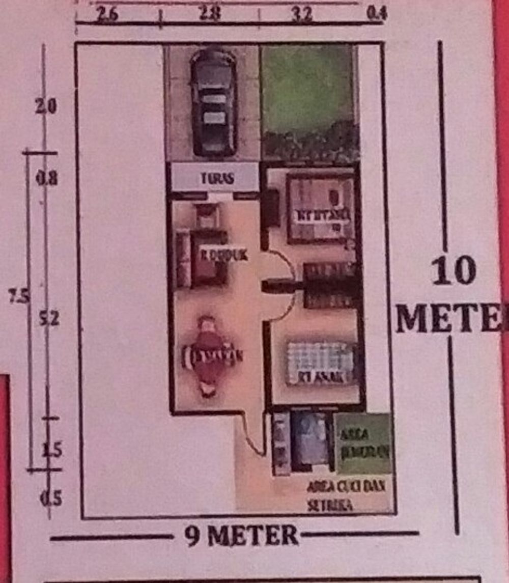 foto denah rumah tipe 36 perumahan Perumahan alam pinang pura