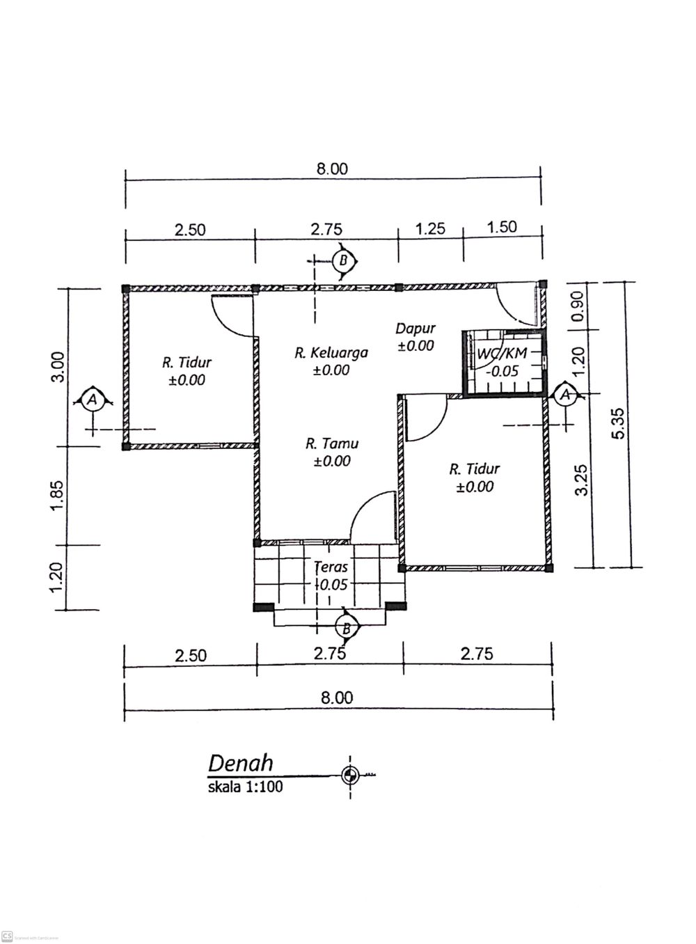 foto denah rumah tipe 36 perumahan ADHARI RESIDENCE
