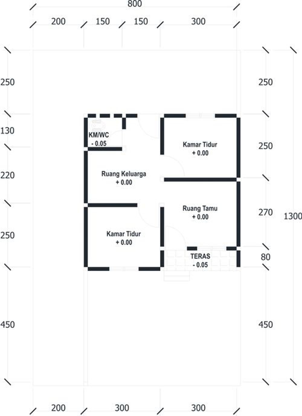 foto denah rumah tipe 36/99 perumahan Aisyah Residence 2 Tahap 2