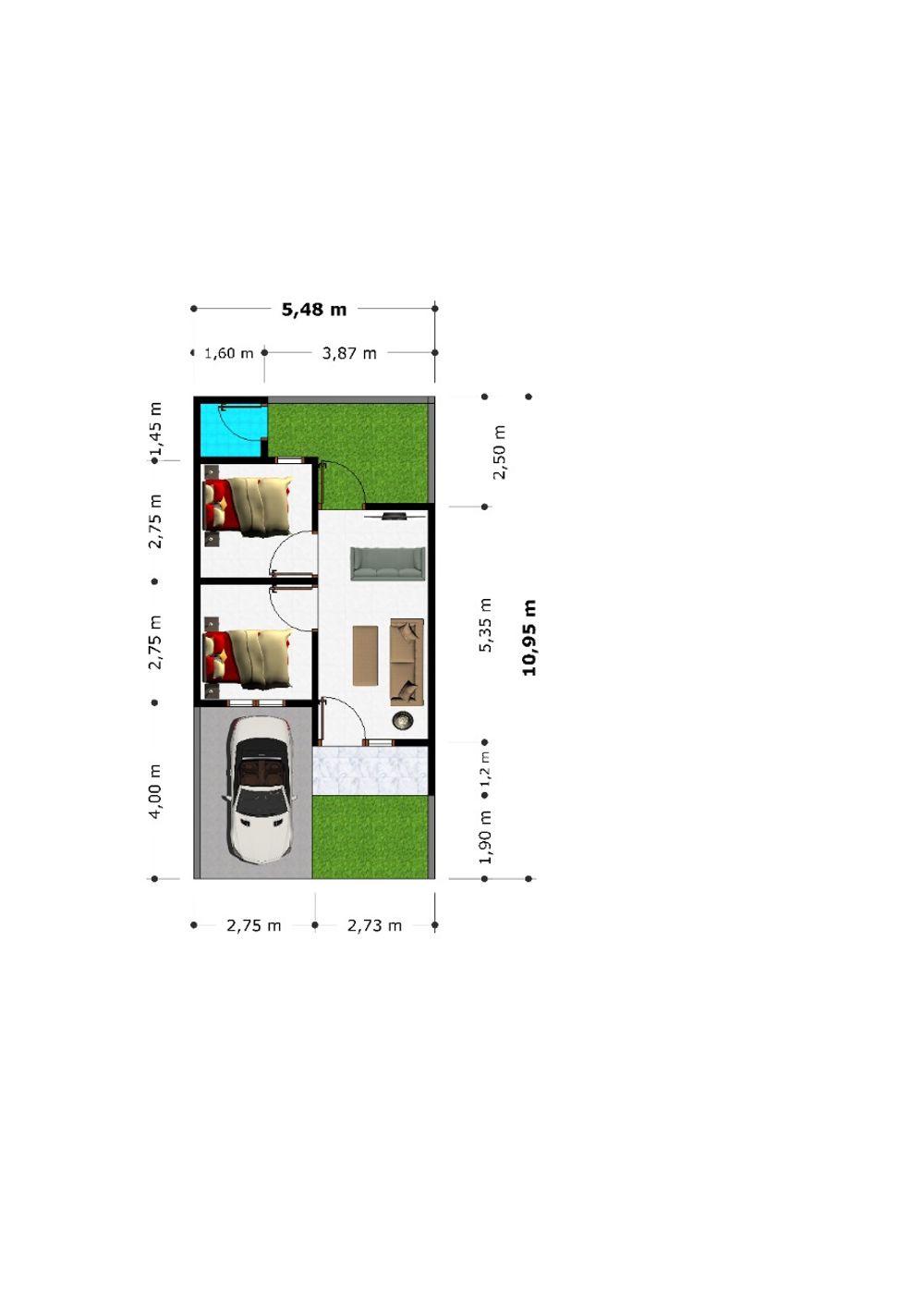 foto denah rumah tipe 36 perumahan GREEN PARE RESIDENCE 4