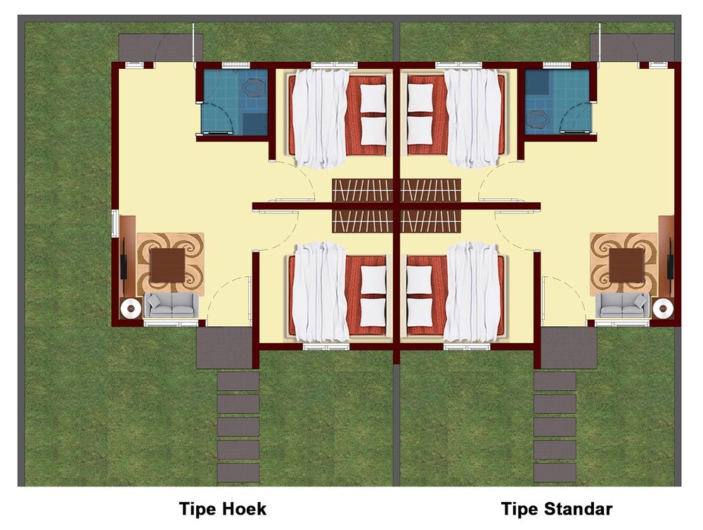 foto denah rumah tipe 36 SUBSIDI (KHUSUS POLDA) perumahan PRASETYA RESIDENCE