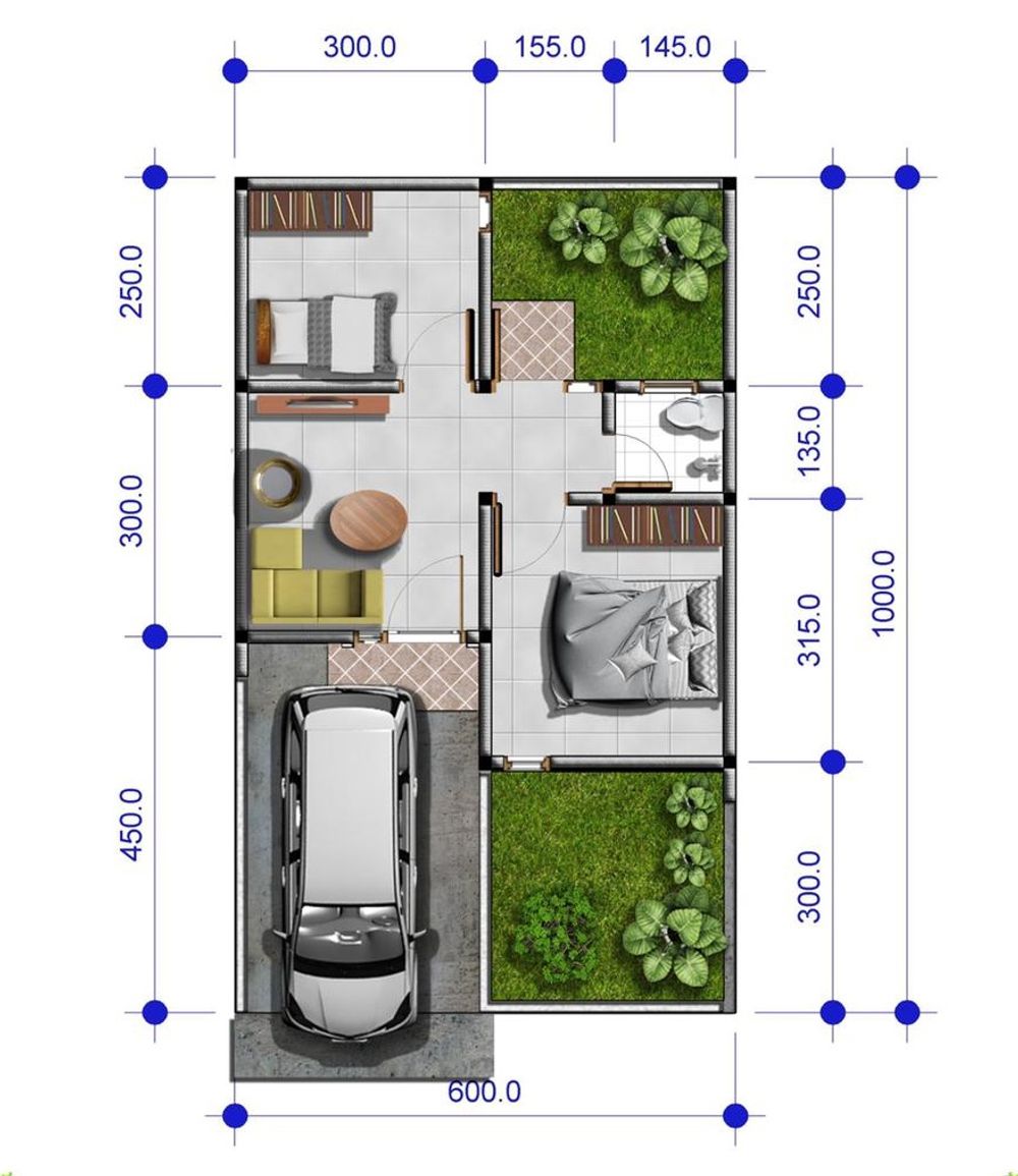 foto denah rumah tipe 36 perumahan Alam Amalia Residence