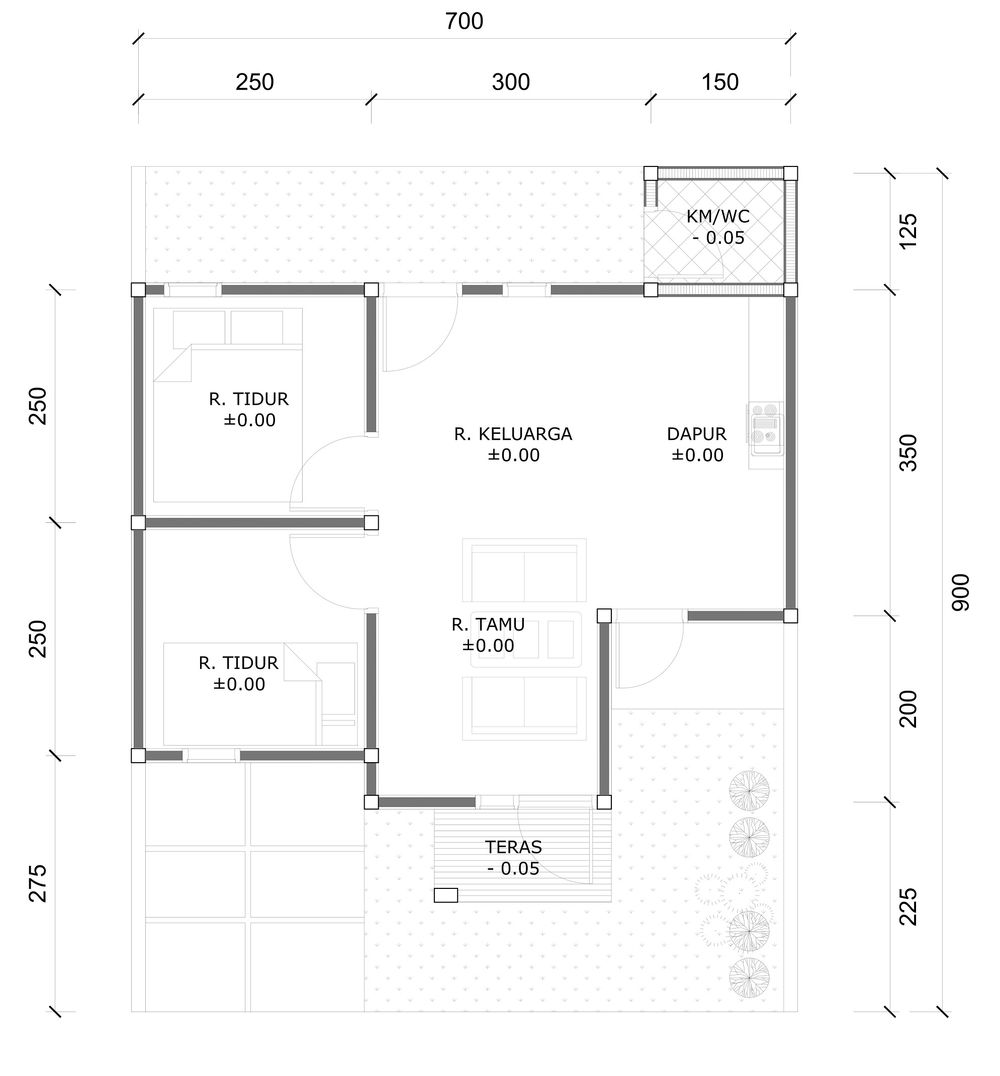 foto denah rumah tipe 36 perumahan PERUM JAMBU 3.1